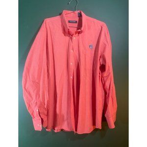 Auburn Tigers -Oxford American Men's Orange/White Check Long Sleeve Logo Button